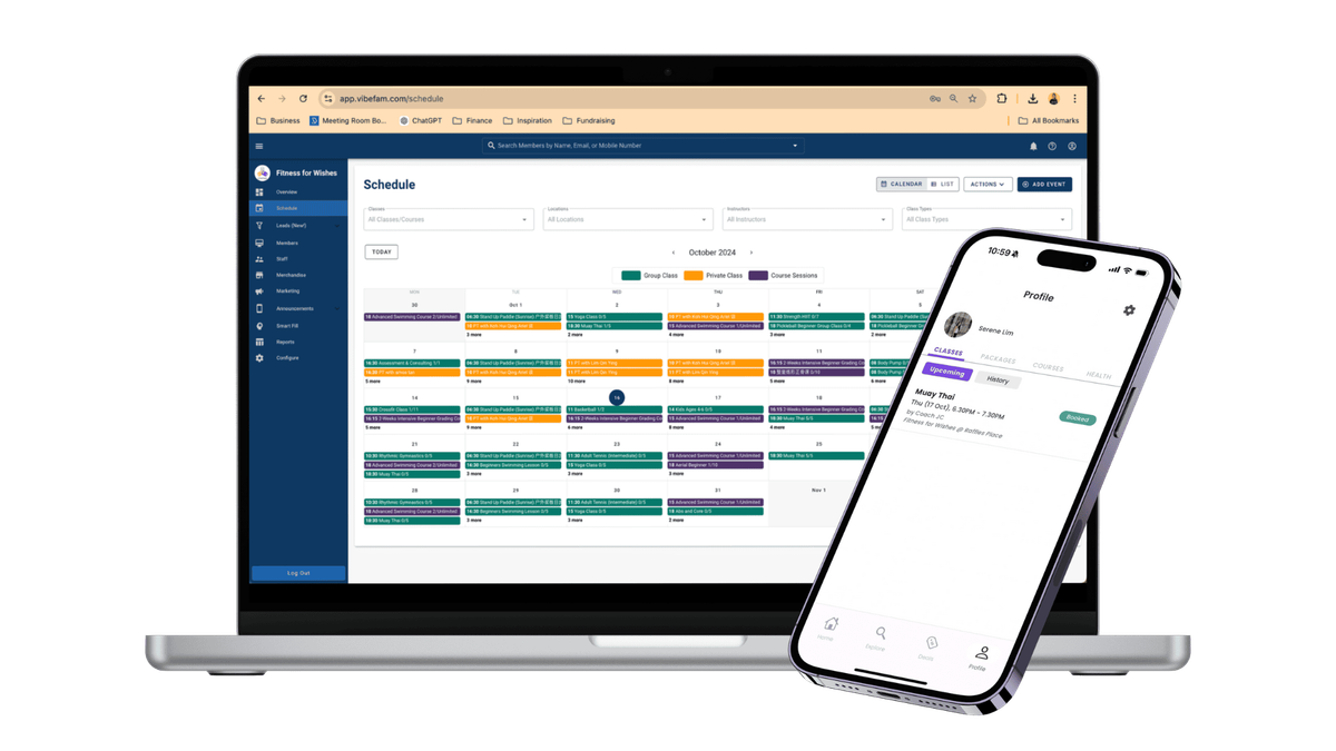 Gym POS system dashboard